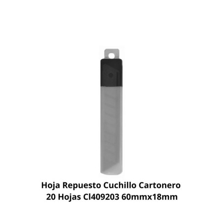 HOJA RESPUESTO CUCHILLO CARTONERO 20 HOJAS CL40920