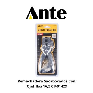 REMACHADORA SACABOCADOS CON OJETILLOS 16,5 CL40142