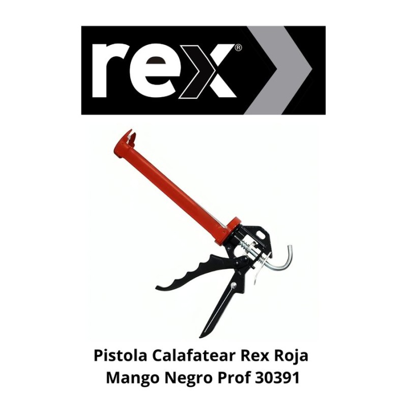 PISTOLA CALAFATEAR REX ROJA MANGO NEGRO PROF 30391
