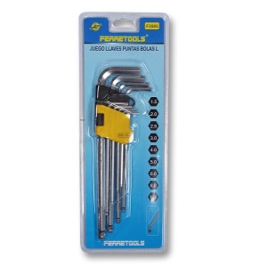 LLAVE ALLEN FERRETOOLS 9 PIEZAS (BOLA) LARGO F3505