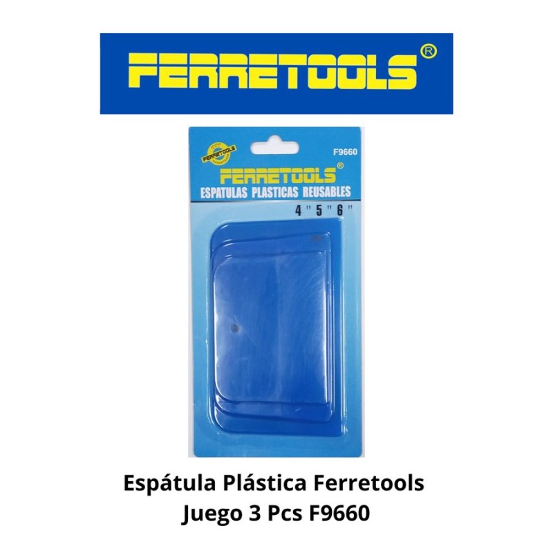ESPATULA PLASTICA FERRETOOLS JUEGO 3 PCS F9660