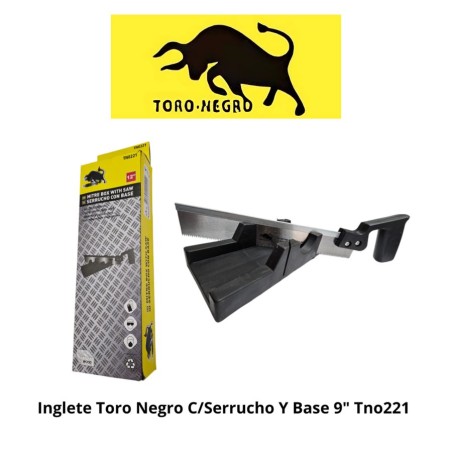 INGLETE TORO NEGRO C/SERRUCHO Y BASE PLASTICA 9" T