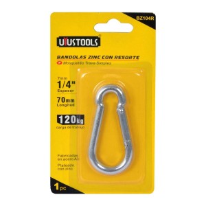 MOSQUETON 70 MM 7 MM 1/4" 70 MM 120 KG BZ104R