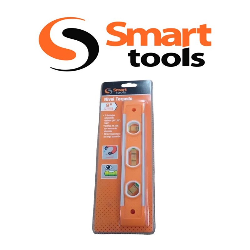 NIVEL TORPEDO SMARTTOOLS ALUMINIO 9" 6104055