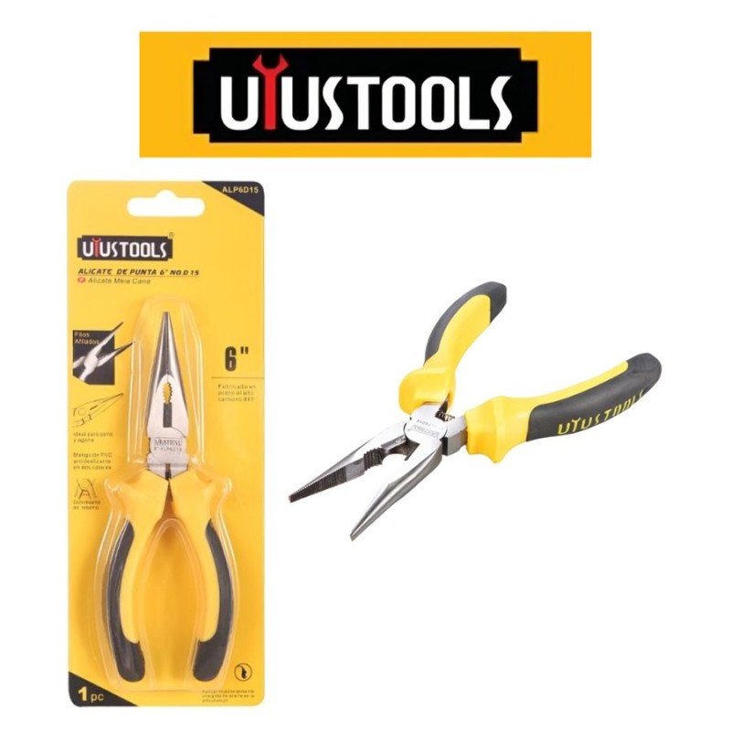 ALICATE UYUSTOOLS PUNTA PROFESIONAL 6" ALP6D15 COR