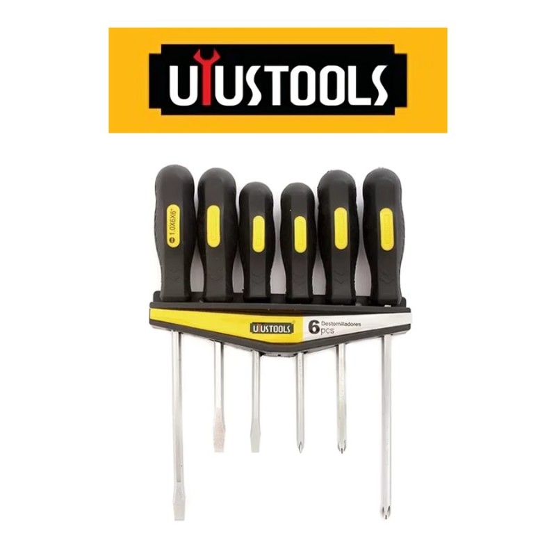 DESTORNILLADOR UYUSTOOLS 6 PZS NEGRO AMARILL DE601