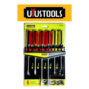 DESTORNILLADOR UYUSTOOLS 6 PZS DOS COLORES DED602
