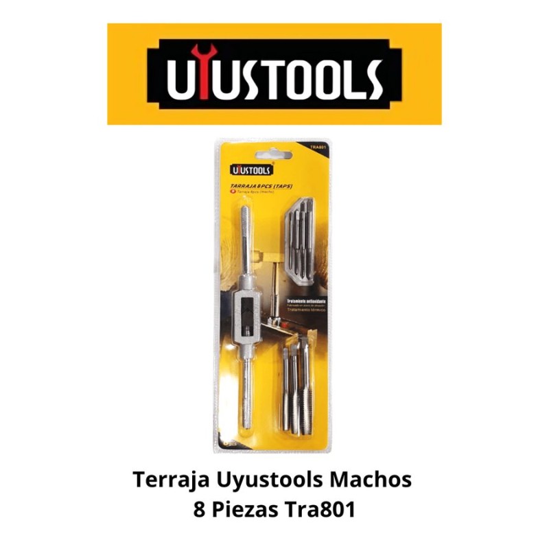 TERRAJA UYUSTOOLS MACHOS 8 PIEZAS TRA801