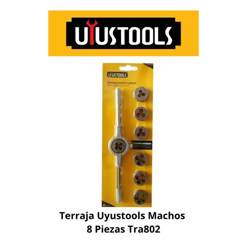 TERRAJA UYUSTOOLS MACHOS 8 PIEZAS TRA802