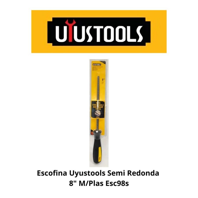 ESCOFINA UYUSTOOLS SEMI REDONDA 8" M/PLAS ESC98S