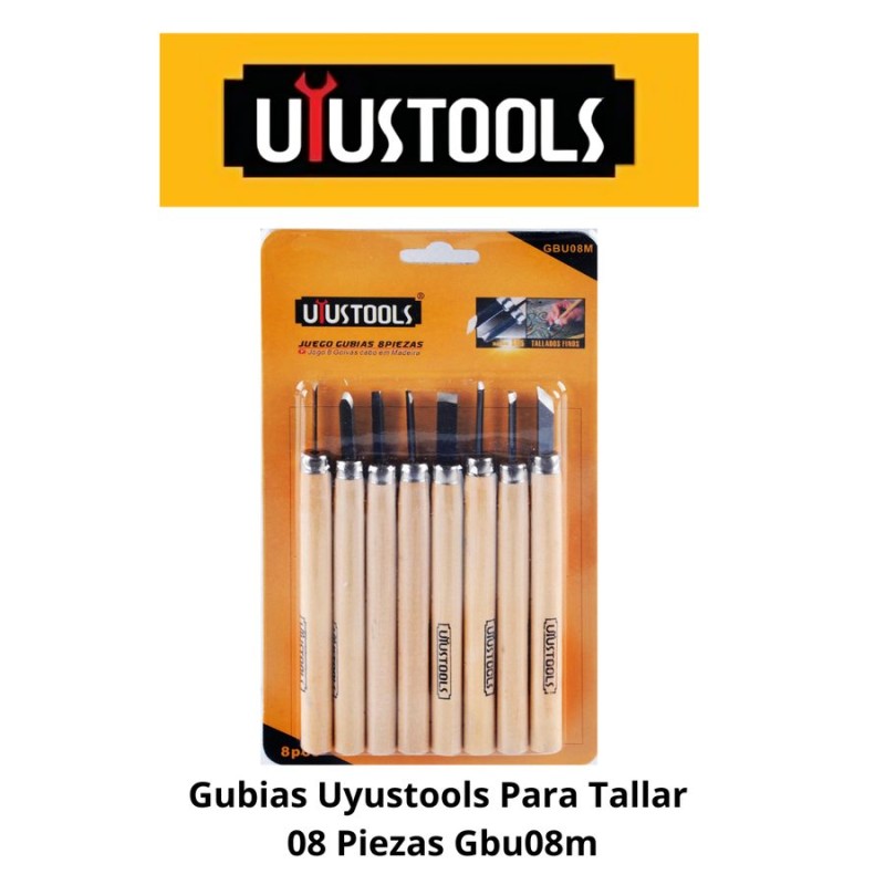 GUBIAS UYUSTOOLS PARA TALLAR 08 PIEZAS GBU08M