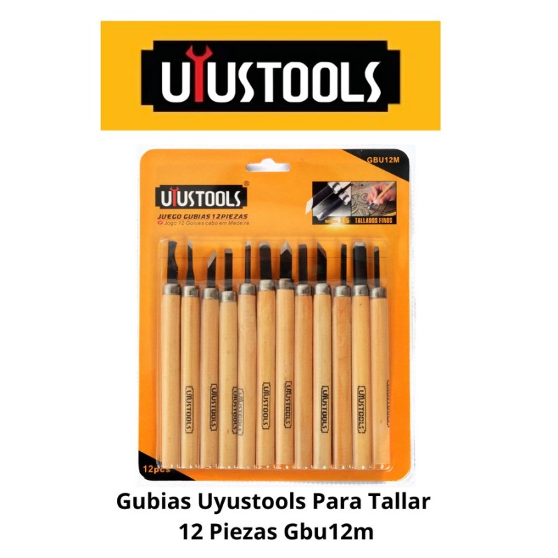 GUBIAS UYUSTOOLS PARA TALLAR 12 PIEZAS GBU12M