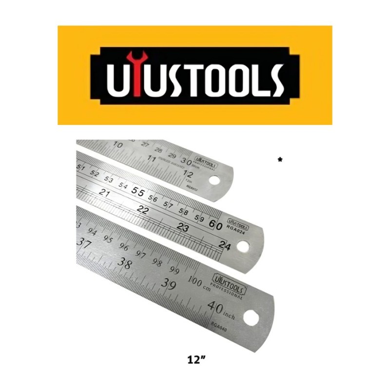 REGLA METALICA UYUSTOOLS 12" 300 MM RGA012