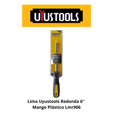 LIMA UYUSTOOLS REDONDA 6" MANGO PLASTICO LMR906