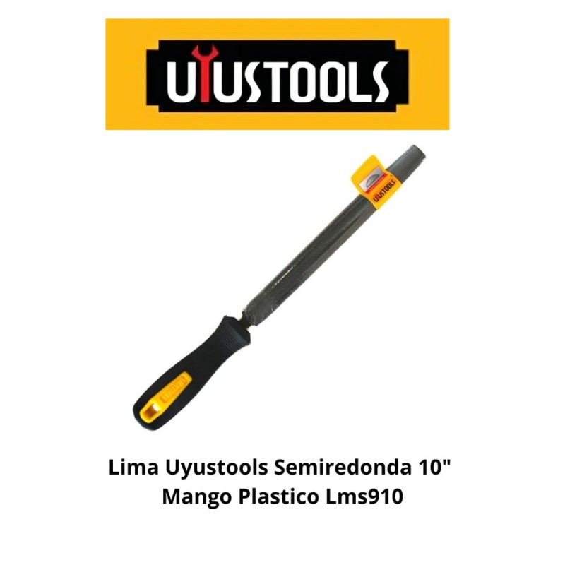 LIMA UYUSTOOLS SEMIREDONDA 10" MANGO PLASTICO LMS9