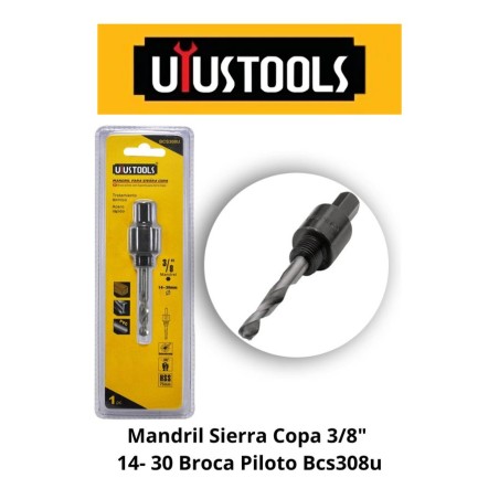 MANDRIL SIERRA COPA 3/8" 14- 30 BROCA PILOTO BCS30