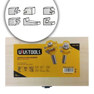 FRESAS UYUSTOOLS CUCHILLO TUPI GRANDE JUEGO 6 PCS
