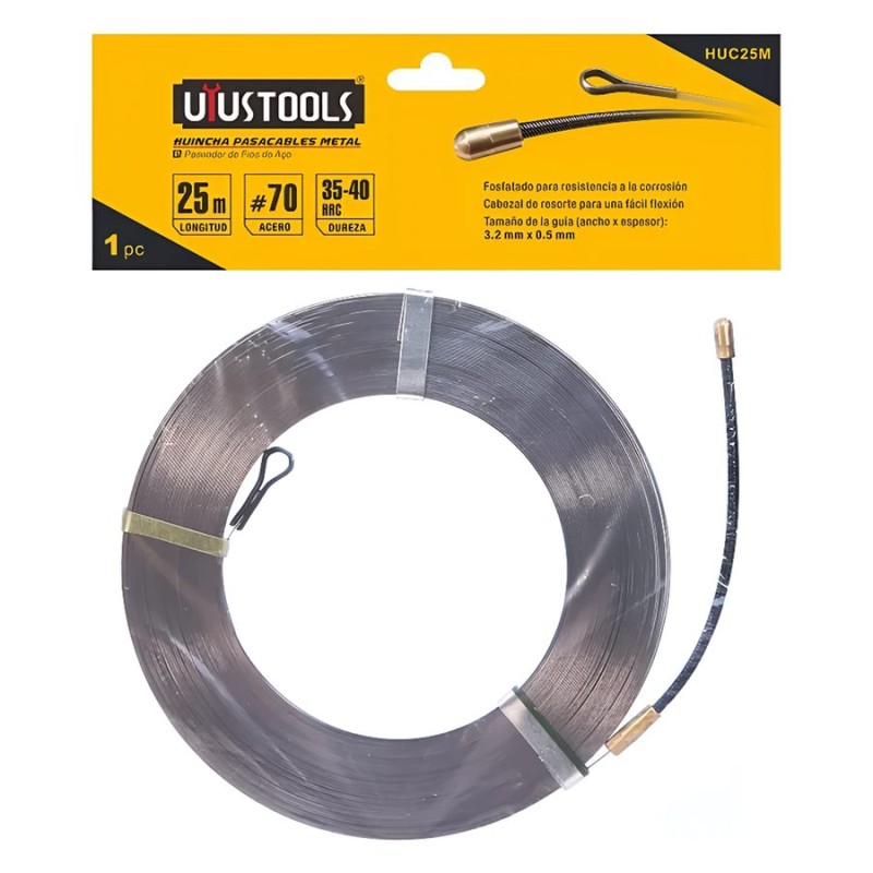 LAUCHA HUINCHA PASACABLES METAL 15 MTS