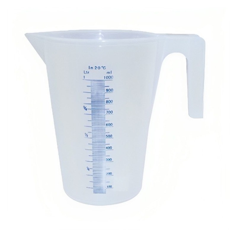 JARRO PLASTICO GRADUADO DE 1 LITRO