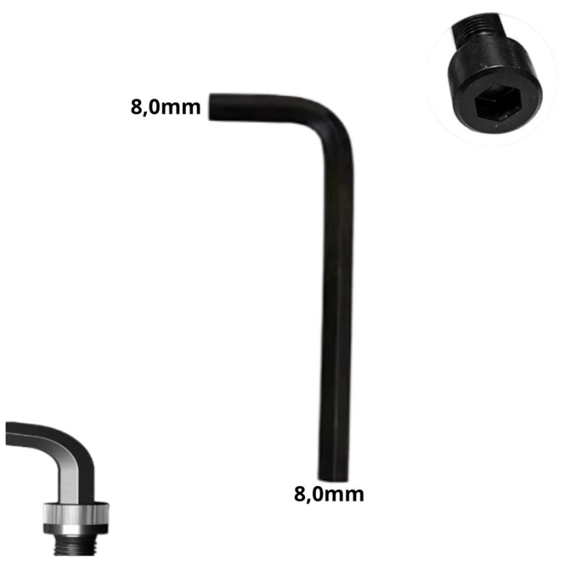 LLAVE ALLEN HEXAGONAL TIPO L CR-V 8,0 MM