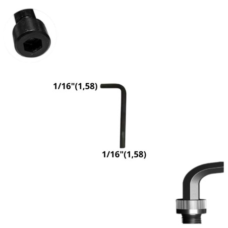 LLAVE ALLEN HEXAGONAL TIPO L CR-V ( 1,58) 1/16"