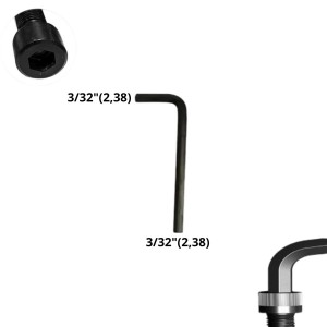 LLAVE ALLEN HEXAGONAL TIPO L CR-V ( 2,38) 3/32"