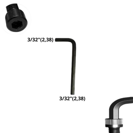 LLAVE ALLEN HEXAGONAL TIPO L CR-V ( 2,38) 3/32"