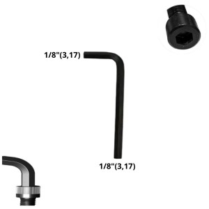 LLAVE ALLEN HEXAGONAL TIPO L CR-V ( 3,17) 1/8 "