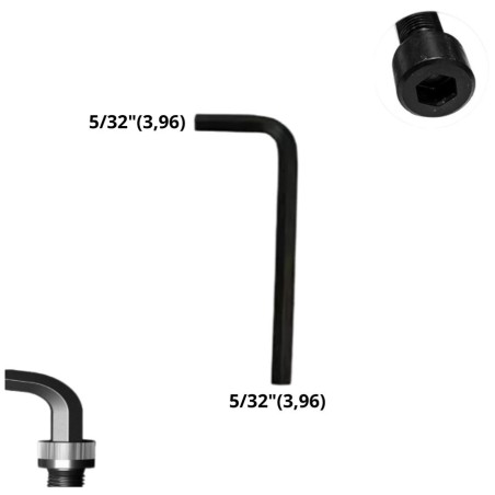 LLAVE ALLEN HEXAGONAL TIPO L CR-V ( 3,96) 5/32"