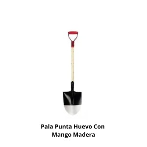 PALA PUNTA HUEVO CON MANGO MADERA