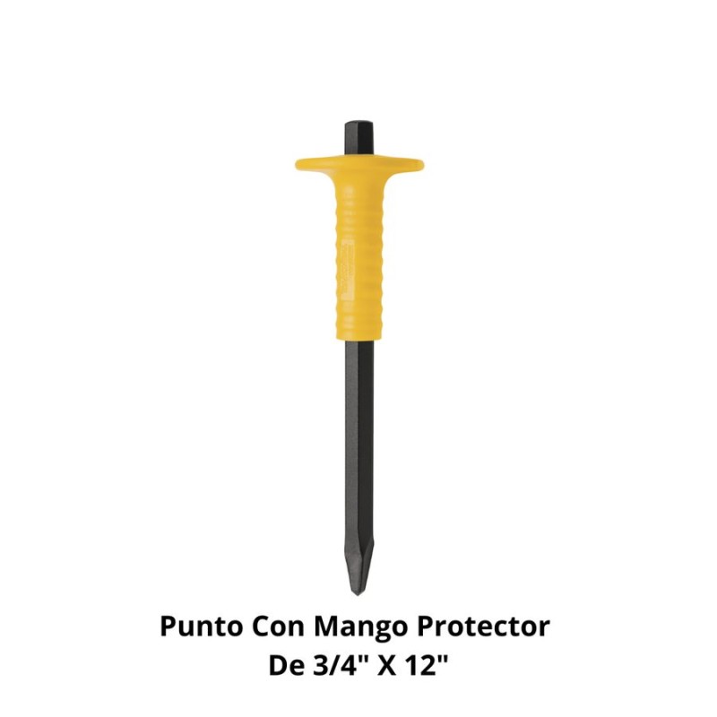 PUNTO CON MANGO PROTECTOR DE 3/4" X 12"