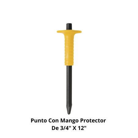 PUNTO CON MANGO PROTECTOR DE 3/4" X 12"