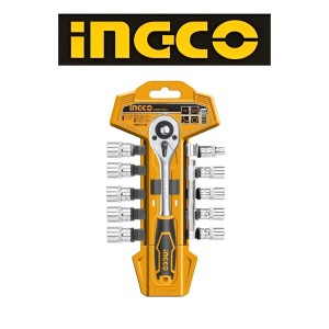 DADO CHICHARRA INGCO 12 PZS 1/4" 05 A 14 MM HKTS1