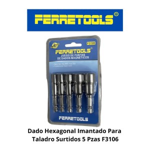 DADO HEXAGONAL IMANTADO PARA TALADRO SURTIDOS 5 PZ