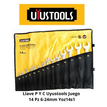 LLAVE P Y C UYOSTOOLS JUEGO 14 PZ 6-24MM YOZ14S1