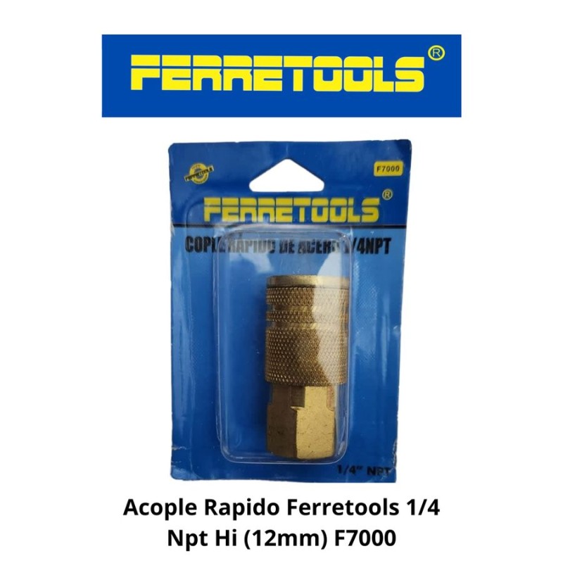 ACOPLE RAPIDO FERRETOOLS 1/4 NPT HI (12MM) F7000