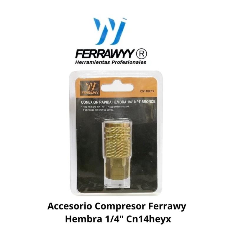 ACCESORIO COMPRESOR FERRAWY HEMBRA 1/4" CN14HEYX