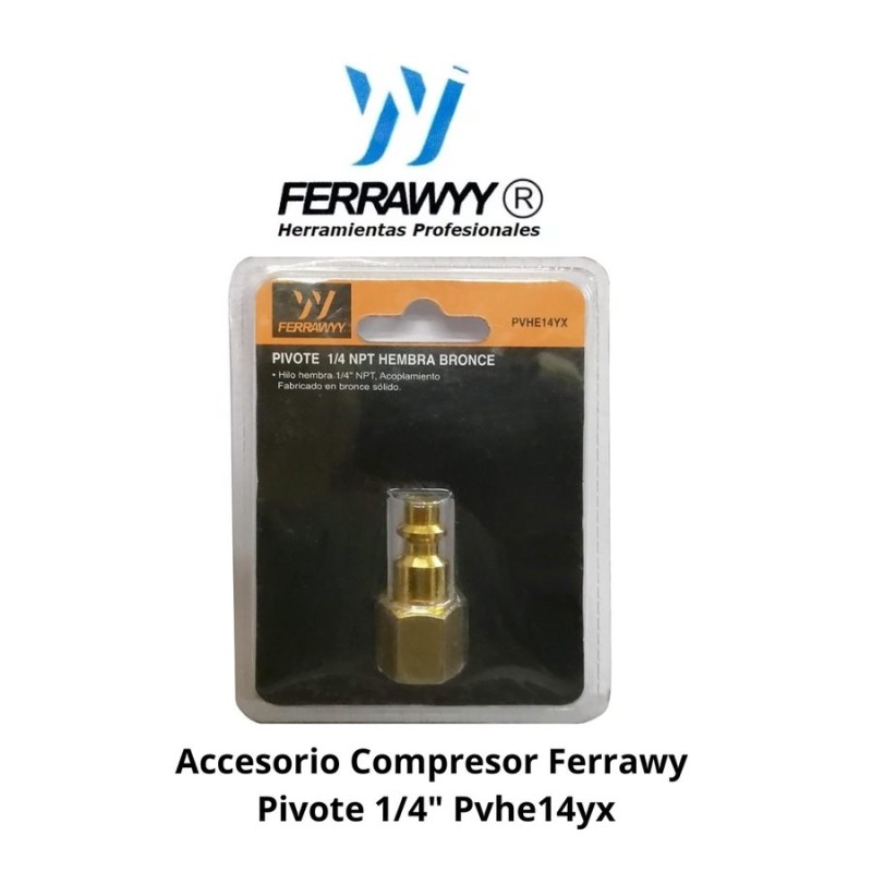 ACCESORIO COMPRESOR FERRAWY PIVOTE 1/4" PVHE14YX