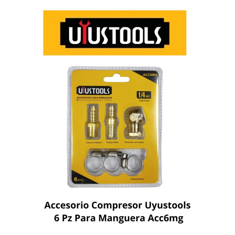 ACCESORIO COMPRESOR UYUSTOOLS 6 PZ PARA MANG- ACC6