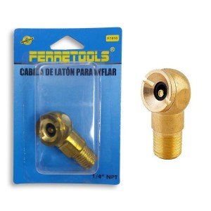 VALVULA PARA INFLAR FERRETOOLS CABEZA 1/4 HE F7010