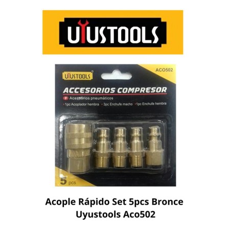 ACOPLE RAPIDO SET 5PCS BRONCE UYUSTOOLS ACO502