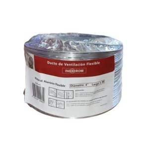 DUCTO VENTILACION ALUMINIO FLEXIBLE 4" X 1 MT