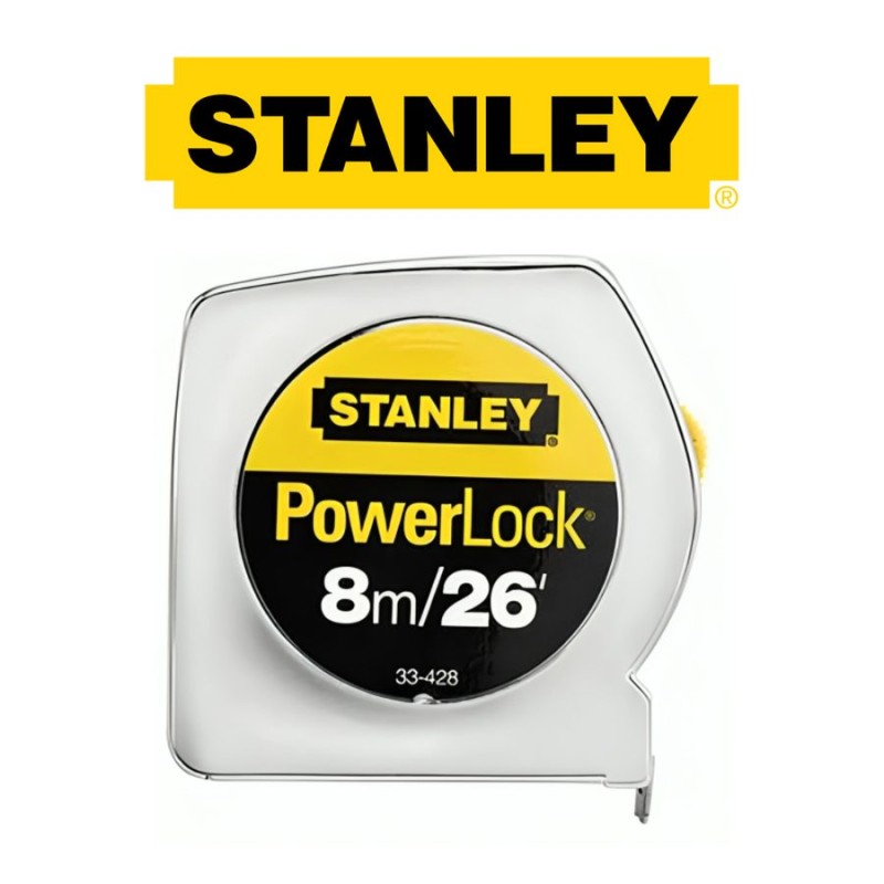 HUINCHA MEDIR STANLEY 8.0 MT METRICA 6141001