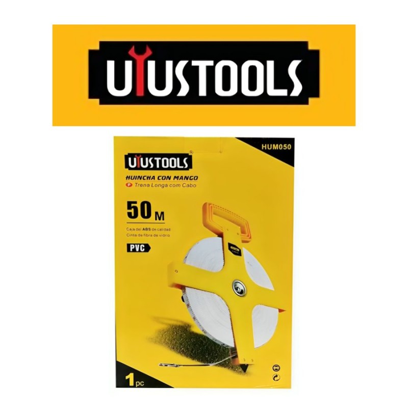HUINCHA MEDIR UYUSTOOLS CON MANGO 50 MTS HUM050