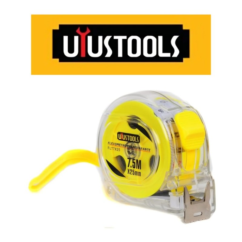 HUINCHA MEDIR UYUSTOOLS TRANSPAREN 7,5 MT FLT7X25