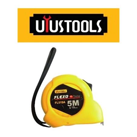 HUINCHA MEDIR UYUSTOOLS 5 MT AMARILLA FL519A