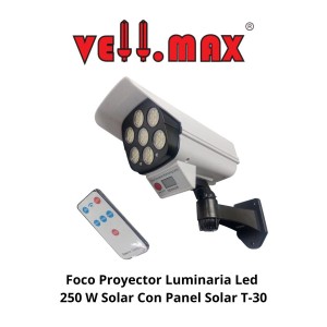 FOCO PROYECTOR LUMINARIA LED 250 W SOLAR CON PANEL