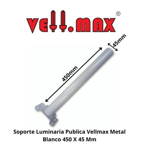 SOPORTE LUMINARIA PUBLICA VELLMAX METAL BLANCO 450