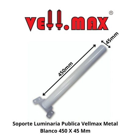 SOPORTE LUMINARIA PUBLICA VELLMAX METAL BLANCO 450