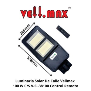 LUMINARIA SOLAR DE CALLE VELLMAX 100 W C/S V-SL-38